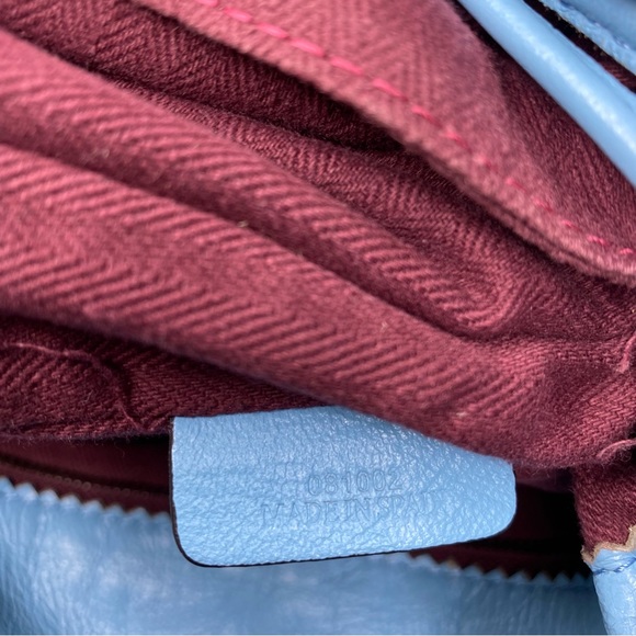 LOEWE Flamenco Sly blue  Leather Shoulder Bag - Picture 15 of 16